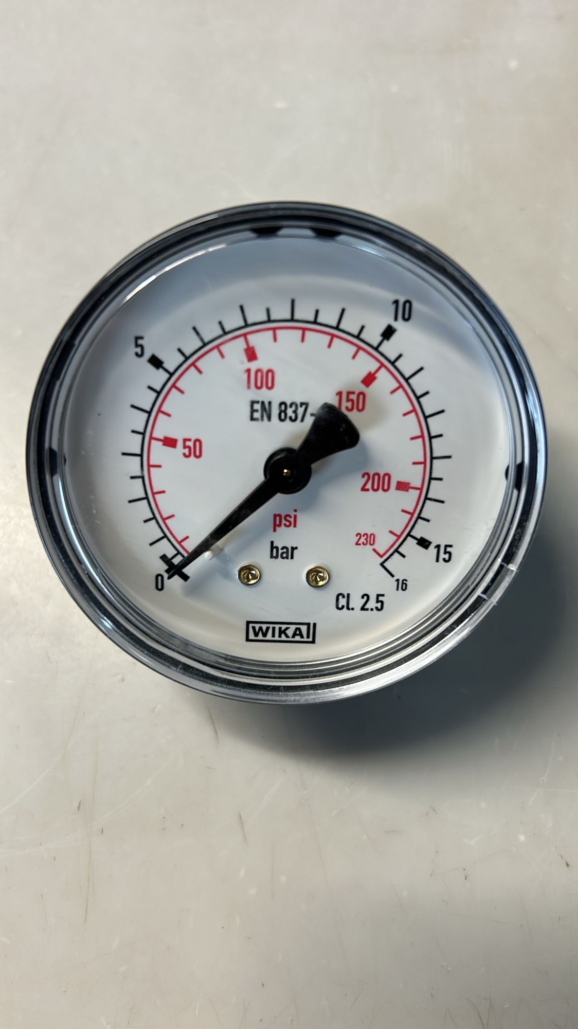 Wika Manometer 63mm axiaal 0-16Bar 9083965